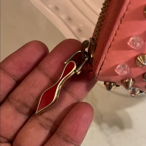 Christian Louboutin Pink Studded Wallet - Picture 5 of 14